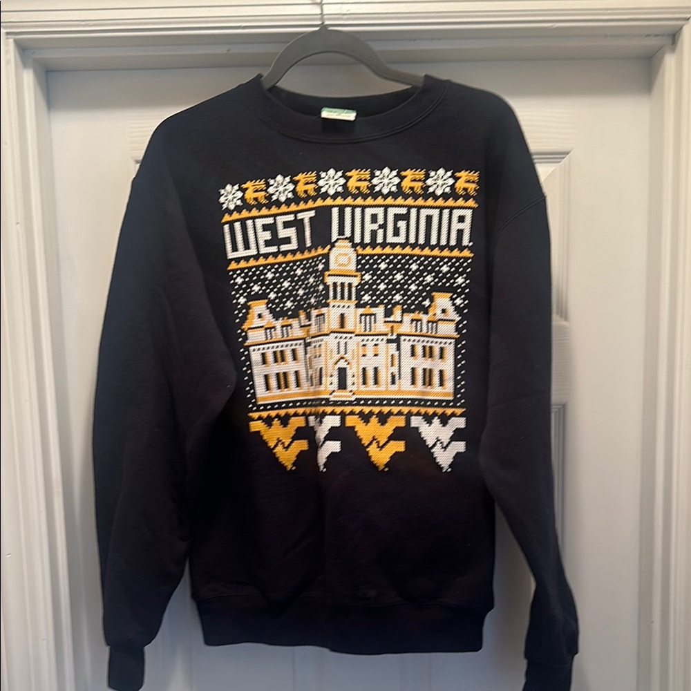 West Virginia University Ugly Sweater Medium Champion Navy Mountaineers